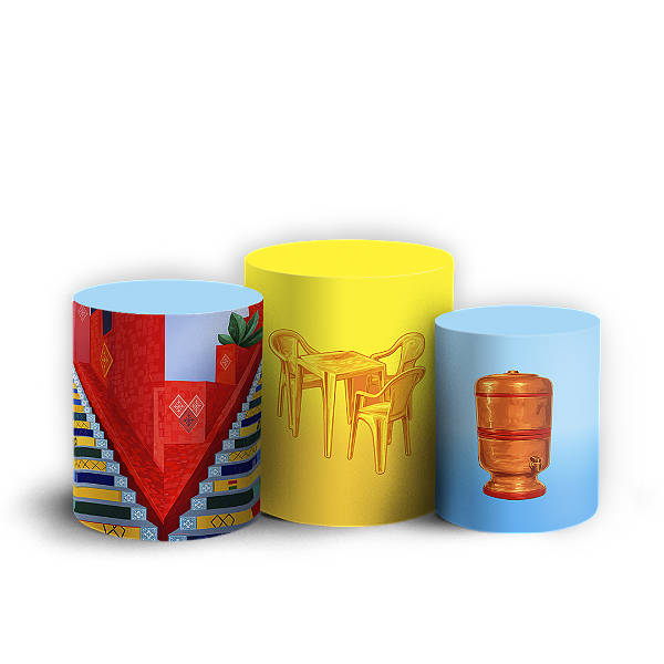 Capas Trio Cilindro Sublimado Vest Facil - Brasilidade