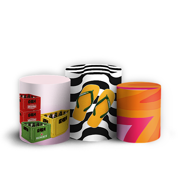 Capas Trio Cilindro Sublimado Vest Facil - Brasilidade