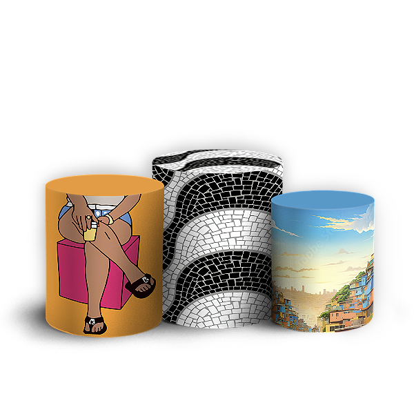 Capas Trio Cilindro Sublimado Vest Facil - Brasilidade