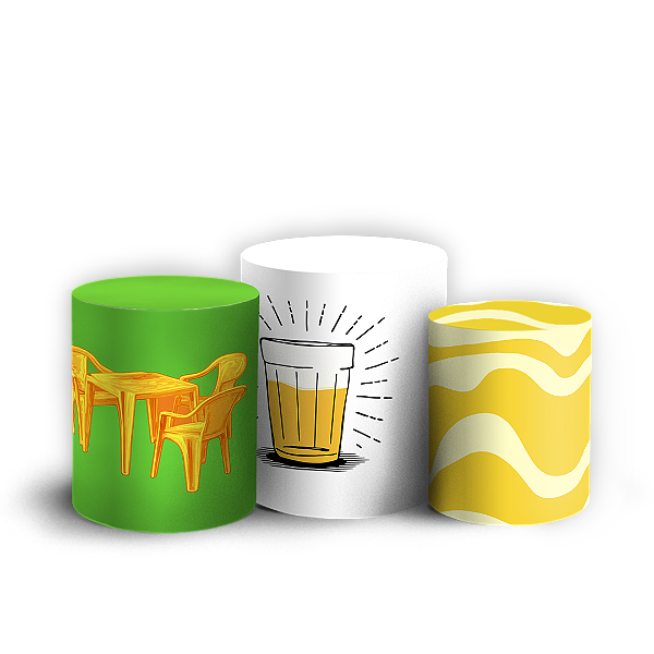 Capas Trio Cilindro Sublimado Vest Facil - Brasilidade