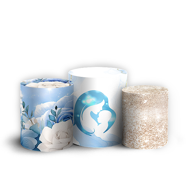 Capas Trio Cilindro Sublimado Vest Facil - Dia Das Mães