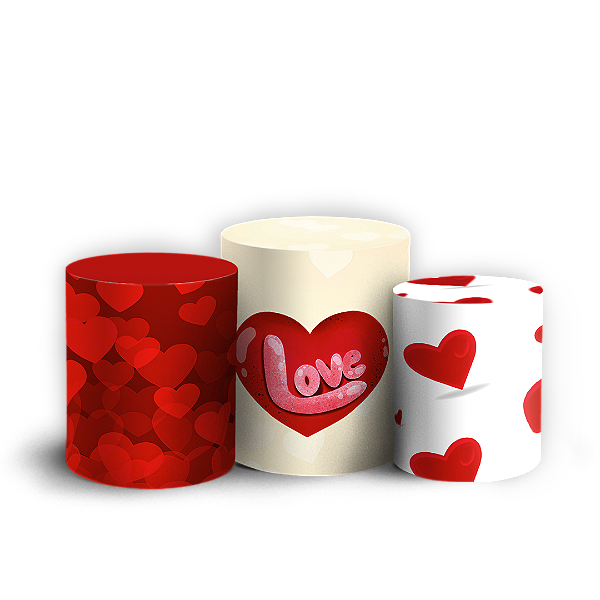 Capas Trio Cilindro Sublimado Vest Facil - Dia Dos Namorados