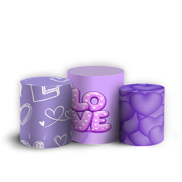 Capas Trio Cilindro Sublimado Vest Facil - Dia Dos Namorados