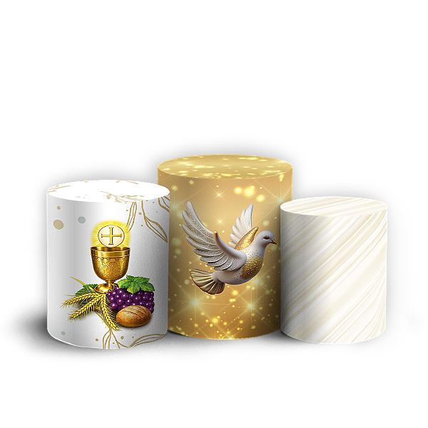 Capas Trio Cilindro Sublimado Vest Facil - Eucaristia