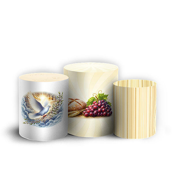 Capas Trio Cilindro Sublimado Vest Facil - Eucaristia