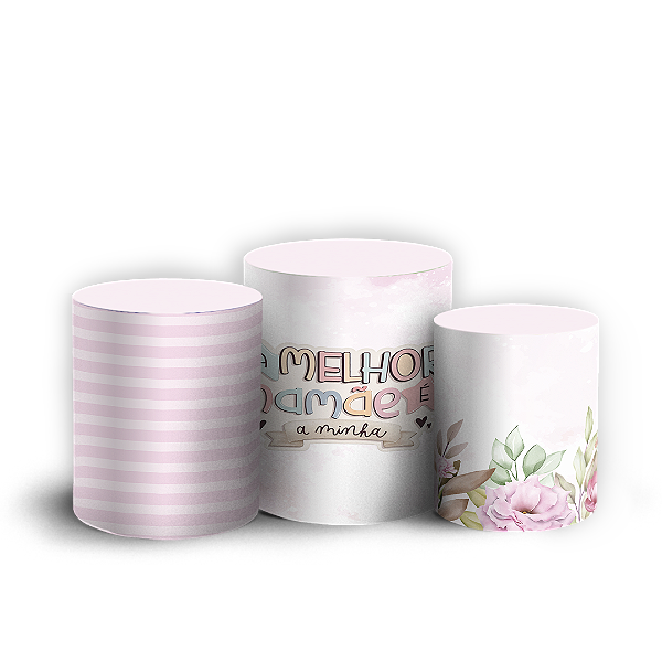 Capas Trio Cilindro Sublimado Vest Facil - Dias das Mães