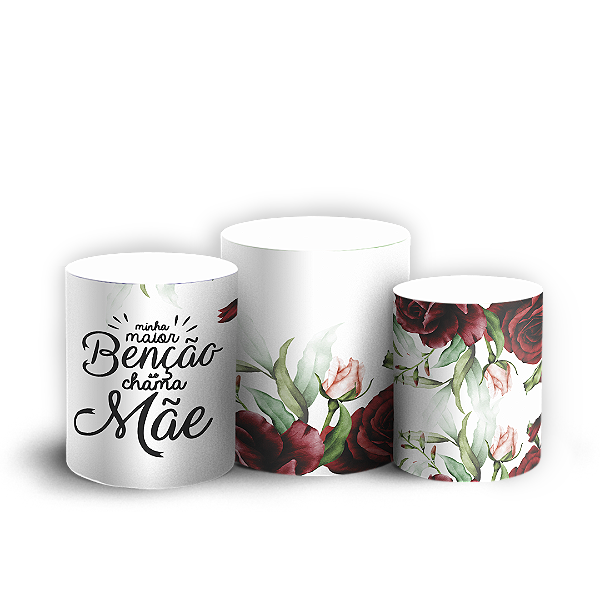 Capas Trio Cilindro Sublimado Vest Facil - Dias das Mães