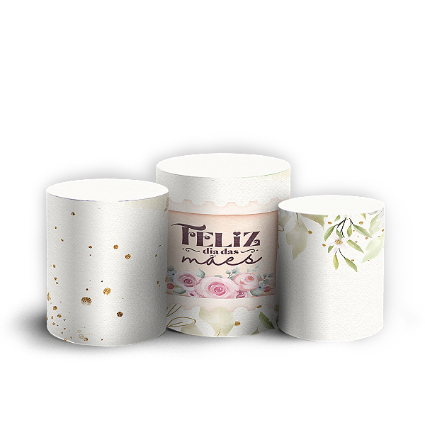 Capas Trio Cilindro Sublimado Vest Facil - Dias das Mães