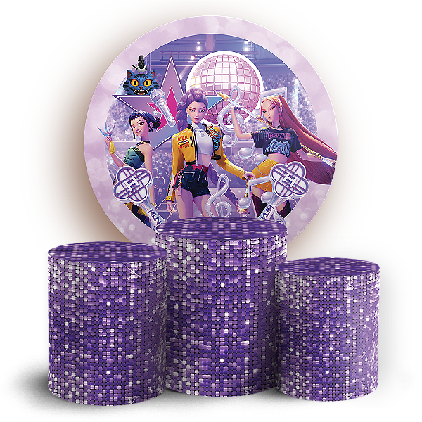 Capas Painel Redondo e Trio Cilindro Sublimado - K-Pop