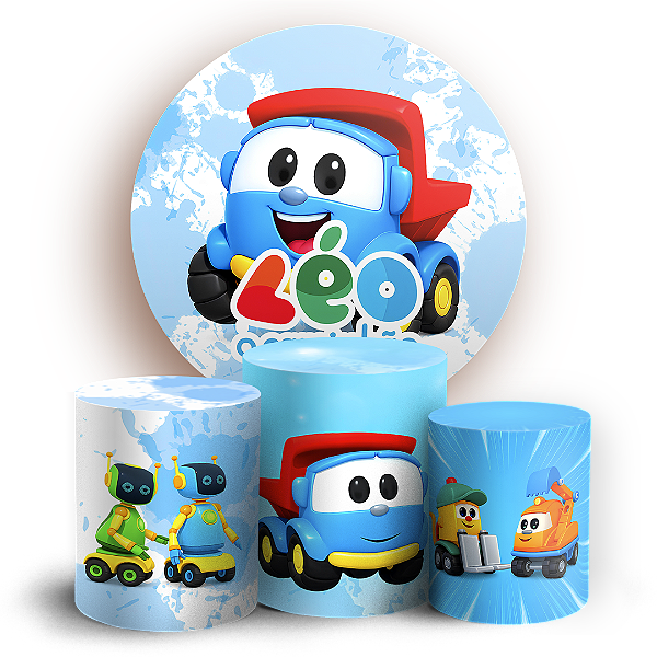 Capas Painel Redondo e Trio Cilindro Sublimado - Leo O Caminhão