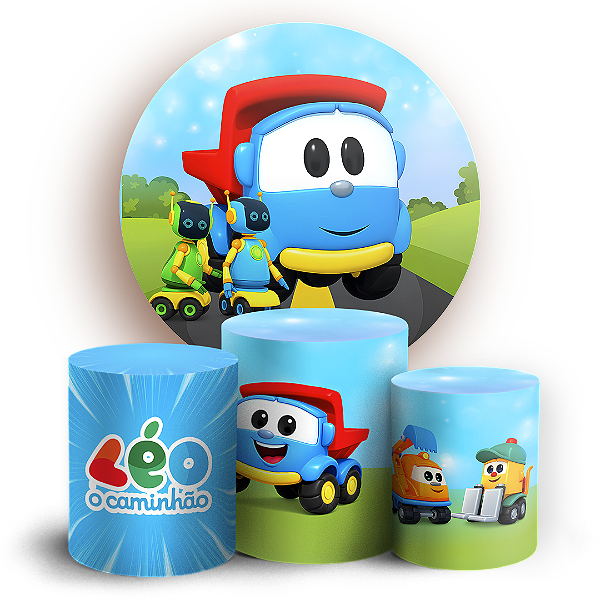Capas Painel Redondo e Trio Cilindro Sublimado - Leo O Caminhão