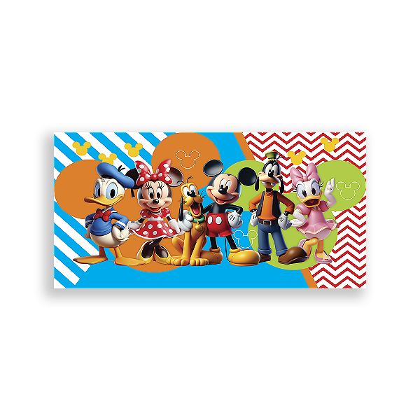 Capa Painel Retangular Sublimado - Turma do Mickey