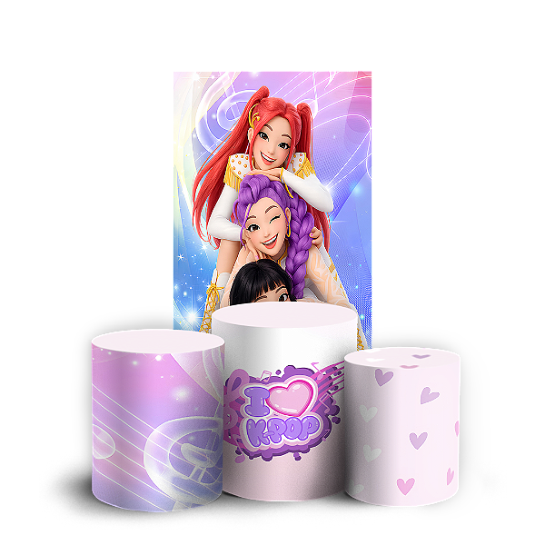 Capas Faixa Lateral e Trio Cilindro Sublimado Vest Facil - Guerreiras Do K-Pop