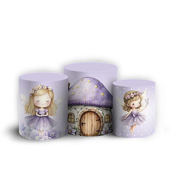 Capas Trio Cilindro Sublimado Vest Facil - Fadinha