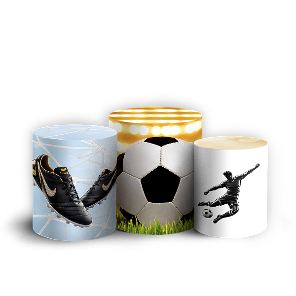 Capas Trio Cilindro Sublimado Vest Facil - Futebol Jogador Caro