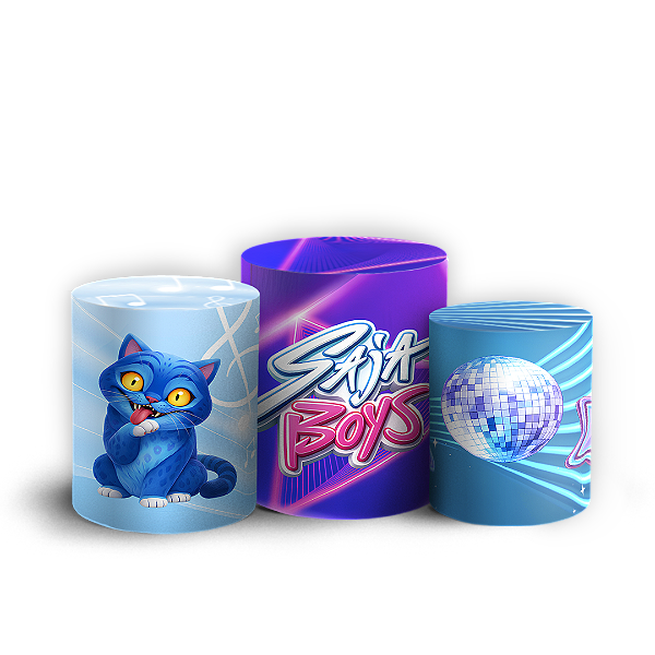 Capas Trio Cilindro Sublimado Vest Facil - Saja Boys