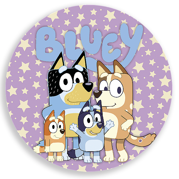 Capa Painel Redondo Sublimado - Bluey