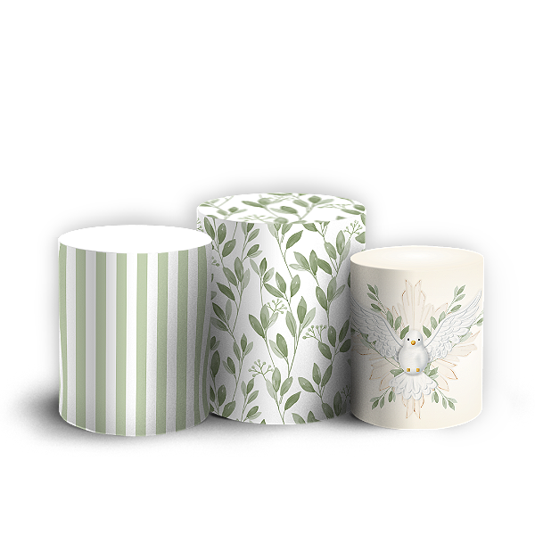 Capas Trio Cilindro Sublimado Vest Facil - Batizado