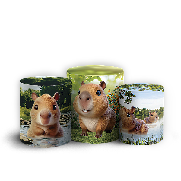 Capas Trio Cilindro Sublimado Vest Facil - Capivarinha