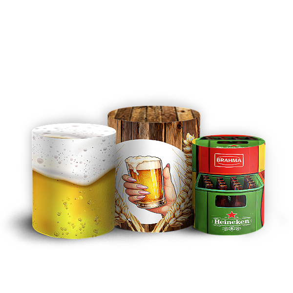 Capas Trio Cilindro Sublimado Vest Facil - Copo De Mocinha Cerveja