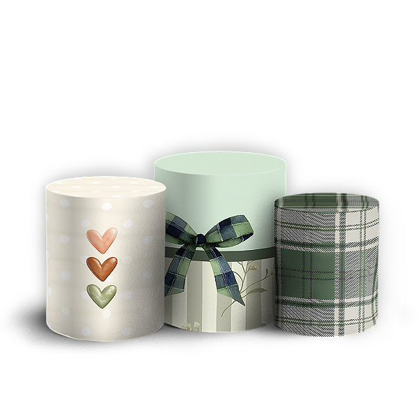 Capas Trio Cilindro Sublimado Vest Facil - Ursinha