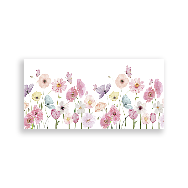 Capa Painel Retangular Sublimado - Flores