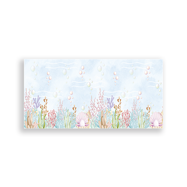Capa Painel Retangular Sublimado - Fundo do Mar
