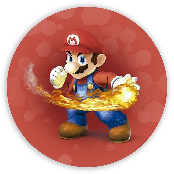 Capa Painel Redondo Sublimado - Super Mario Bros