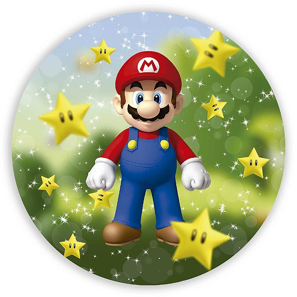 Capa Painel Redondo Sublimado - Super Mario Bros