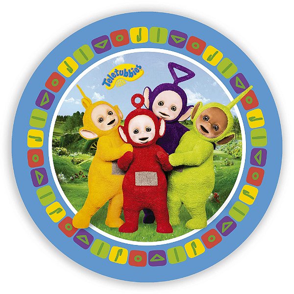 Capa Painel Redondo Sublimado - Teletubbies