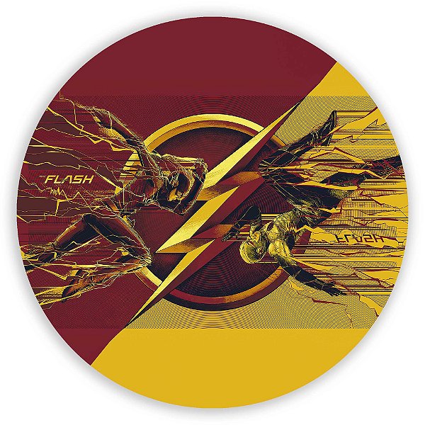 Capa Painel Redondo Sublimado - The Flash
