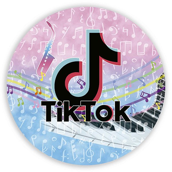 Capa Painel Redondo Sublimado - TikTok