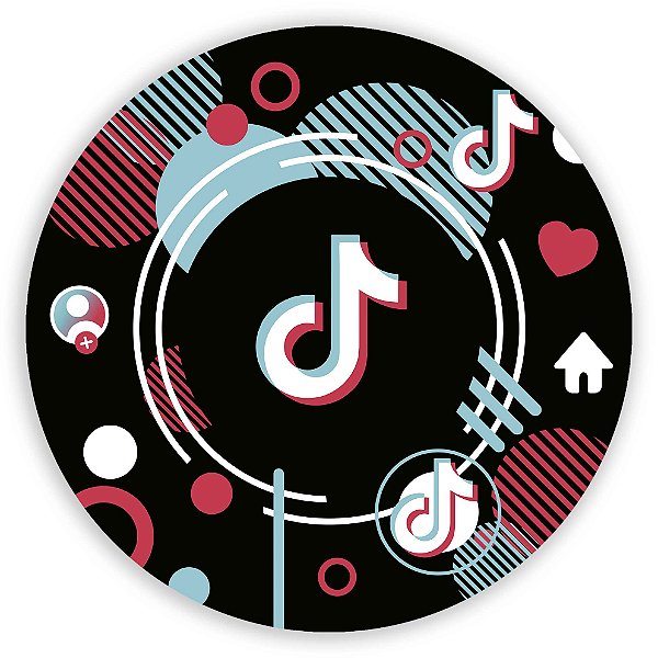 Capa Painel Redondo Sublimado - TikTok
