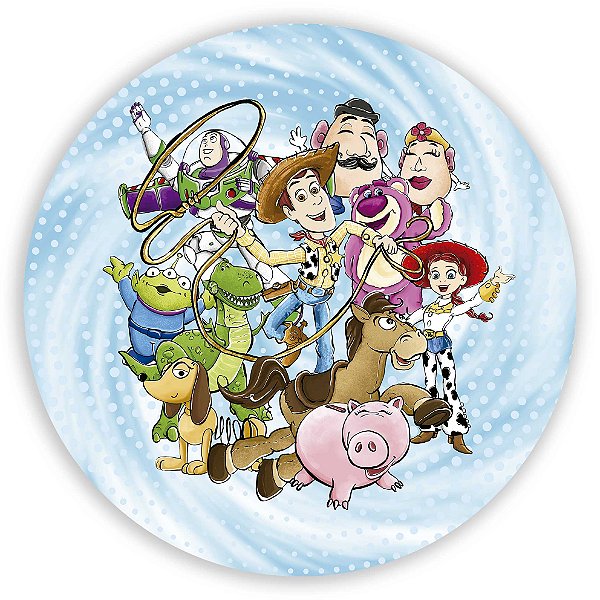 Capa Painel Redondo Sublimado - Toy Story