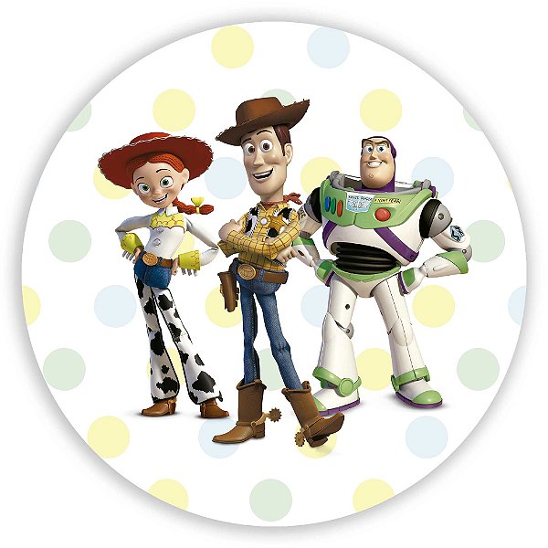 Capa Painel Redondo Sublimado - Toy Story Colorido