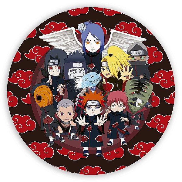 Capa Painel Redondo Sublimado - Akatsuki