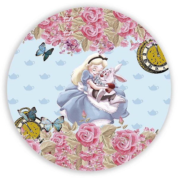 Capa Painel Redondo Sublimado - Alice