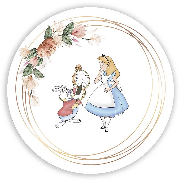 Capa Painel Redondo Sublimado - Alice