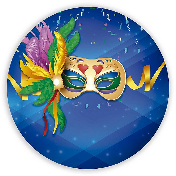 Capa Painel Redondo Sublimado - Carnaval