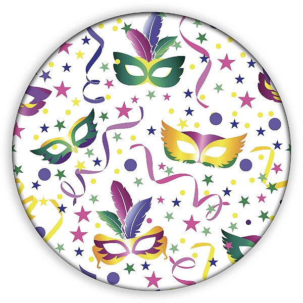 Capa Painel Redondo Sublimado - Carnaval