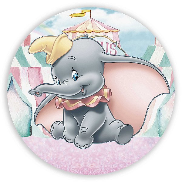 Capa Painel Redondo Sublimado - Dumbo