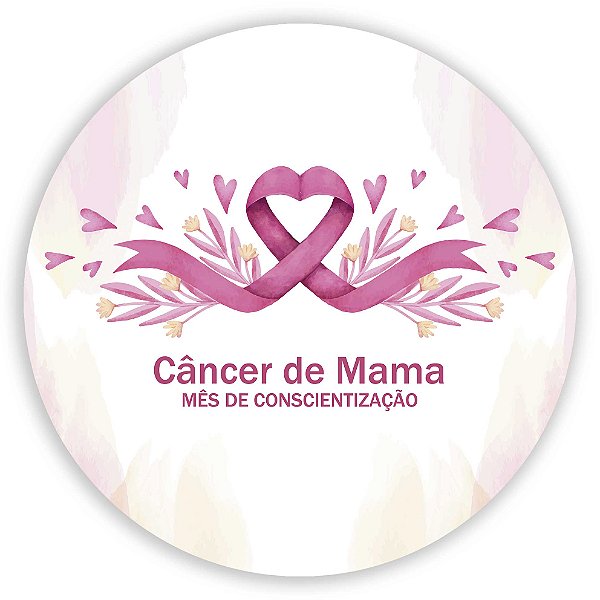 Capa Painel Redondo Sublimado - Outubro Rosa