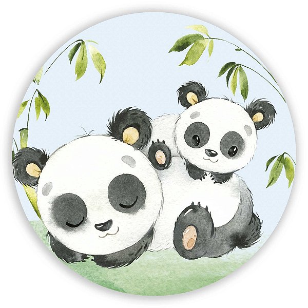 Capa Painel Redondo Sublimado - Panda