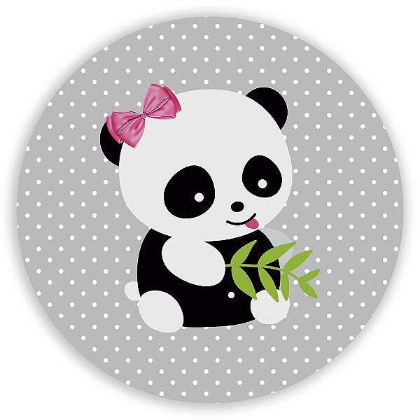 Capa Painel Redondo Sublimado - Panda