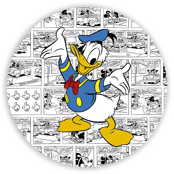 Capa Painel Redondo Sublimado - Pato Donald