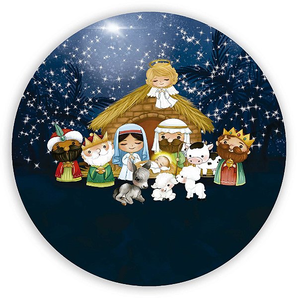 Capa Painel Redondo Sublimado - Presepio