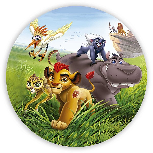 Capa Painel Redondo Sublimado - Rei Leao