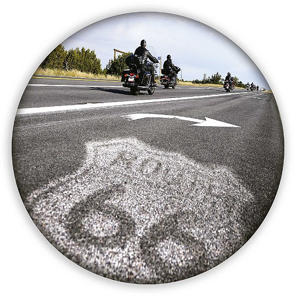 Capa Painel Redondo Sublimado - Route 66