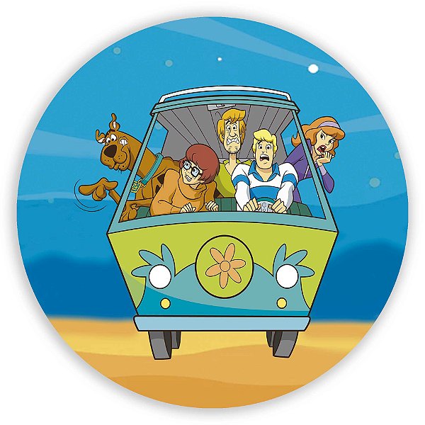 Capa Painel Redondo Sublimado - Scooby Doo