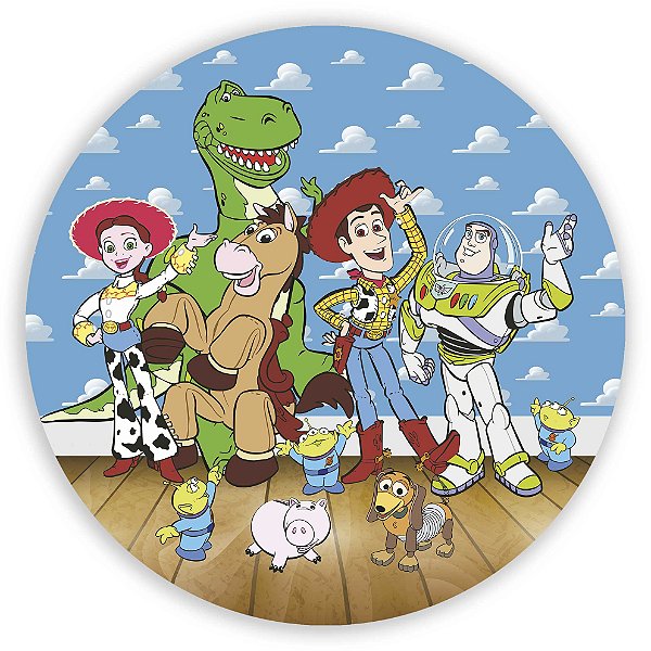 Capa Painel Redondo Sublimado - Toy Story